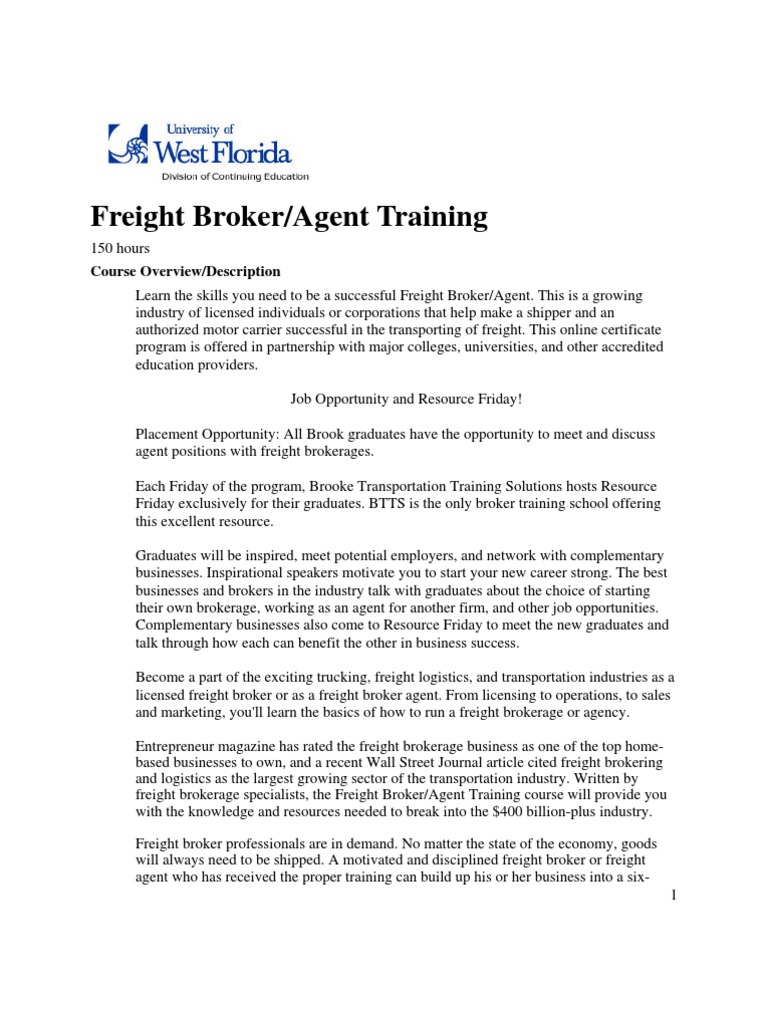 Freight Broker Agent Training Cargo Broker