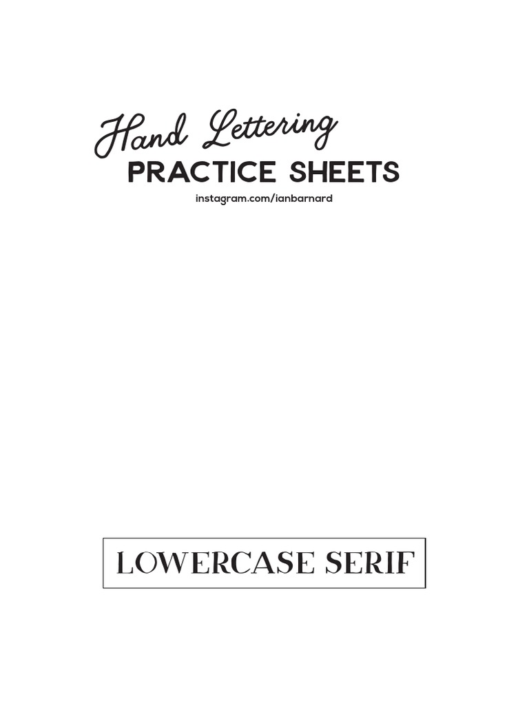Hand Lettering Lowercase Serif | PDF
