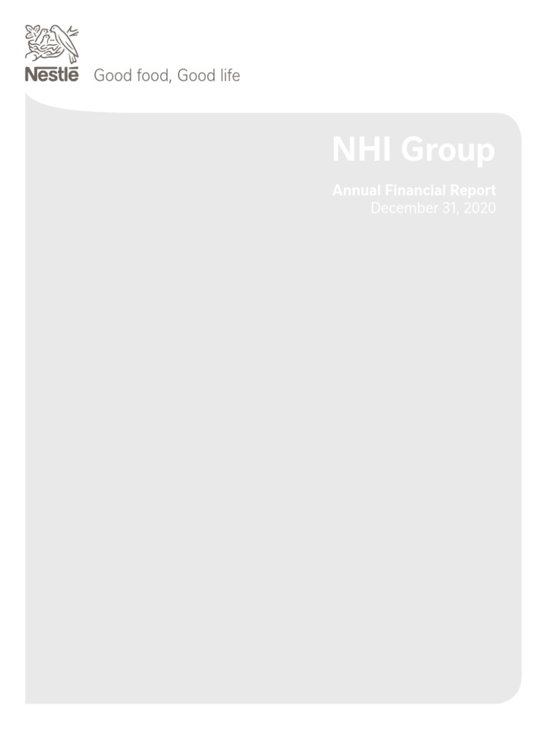 Nestle Holdings Inc Financial Statements 2020 Download Free PDF