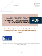 Guía de Buenas Prácticas para La Prevención y Protección Del Abuso y La Explotación Sexual Infantil