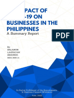 The Impact of COVID-19 On Businesses in The Philippines A Summary Report