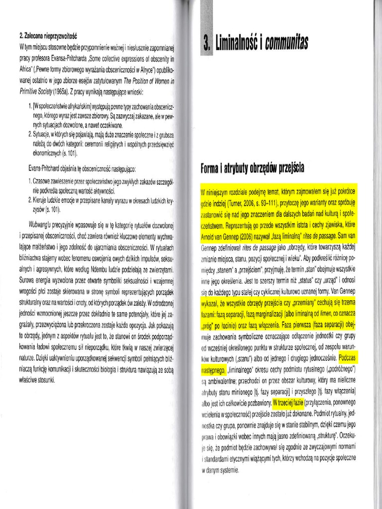 V. Turner Proces Rytualny, Rozdział 3 I 4 PDF