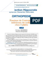 Fracture de l’Extrémité Inf Du Radius Chez Adulte