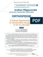 Lésions Ligamentaires Et Méniscales Du Genou Et de La Cheville