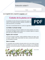 Cuidados de Las Plantas en Invierno: Evaluación Unidad 5