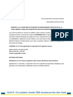 Comunicado de Prensa #365 Suspension Programada Actividades de Mantenimiento Preventivo en El Municipio de Pasto 41PA06