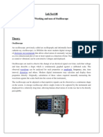 Lab No # 08 Working and Uses of Oscilloscope Apparatus