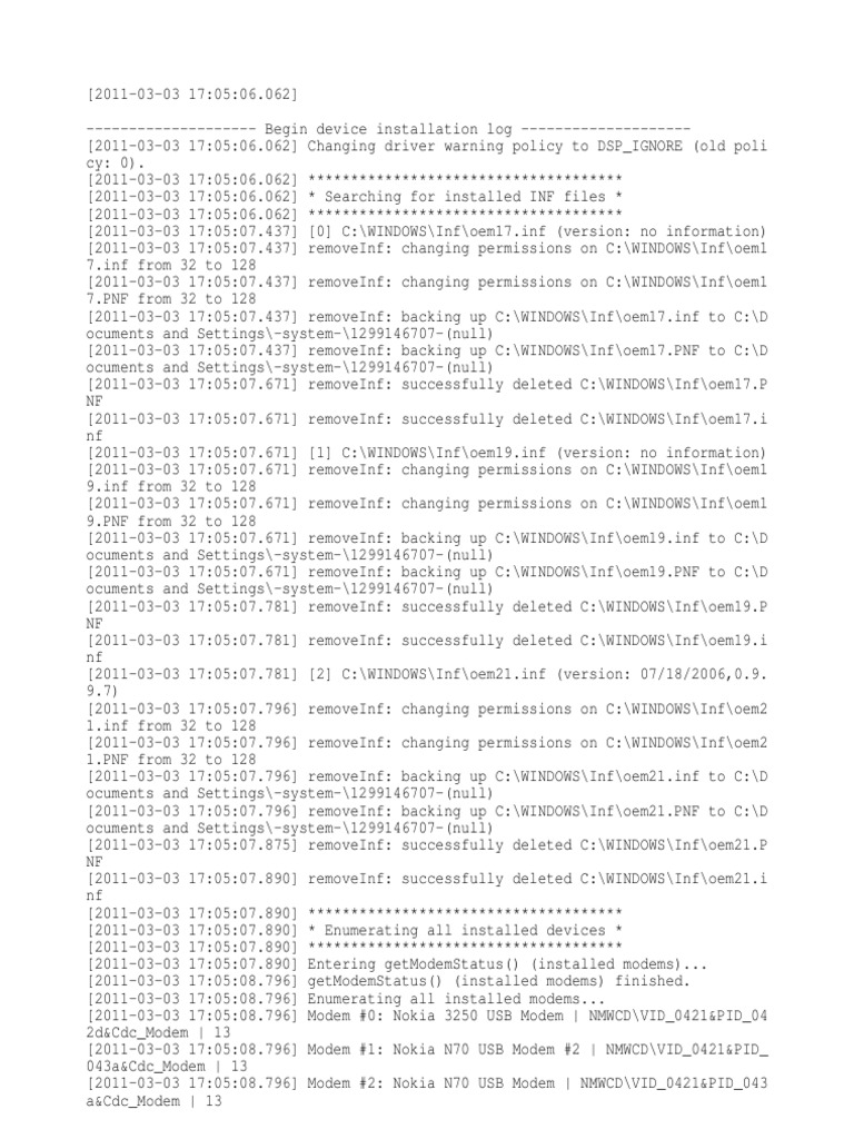 Device Installation Log Analysis | PDF | Personal Computing ...