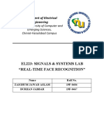 Department of Electrical Engineering: El223: Signals & Systems Lab "Real-Time Face Recognition"