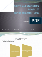 Probability and Statistics Lecture 1&2