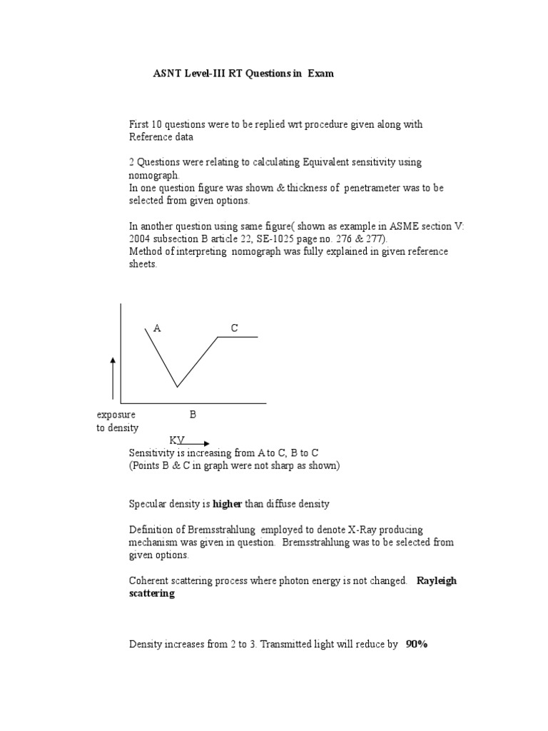 RT Level III Questions | PDF | Radiography | X Ray