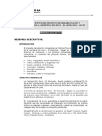 Rehabilitacion y Mej. Carretera Rio Seco -Memoria Descr.