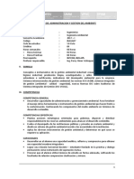 Silabo Administracion y Gestion Ambiental UNAM 2017 - 1