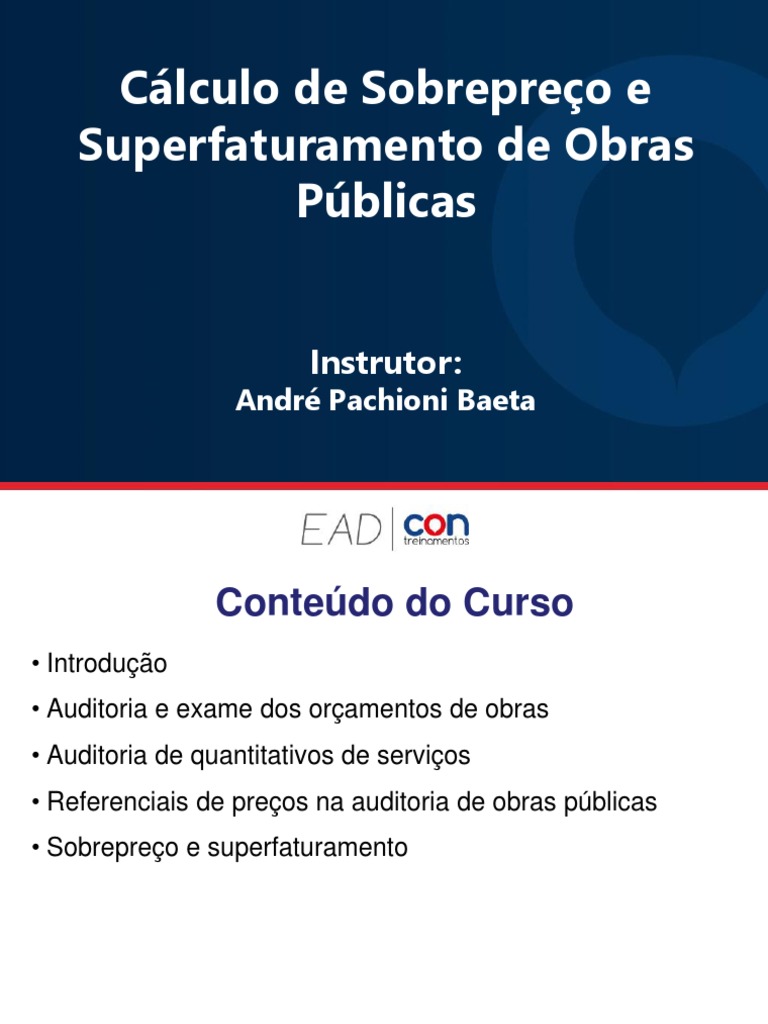 Cálculo de Sobrepreço e Superfaturamento de Obras Públicas. | PDF ...