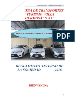 Reglamento Interno de Empresa de Transportes