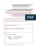 Format For Student Project Proposal For The 41 Series of Student Project Programme