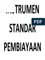 Instrumen Standar Pembiayaan