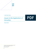 Issues in The Application of Annuities: Information Paper