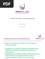 Creativity, Innovation, and Entrepreneurship: Osama Al Khajah