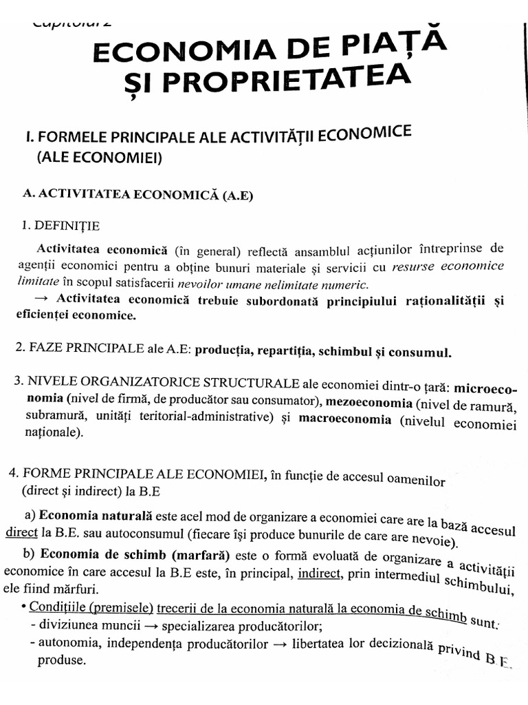 Economia de Piata & Proprietatea PDF