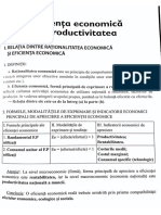 Eficienta Economica Si Productivitatea