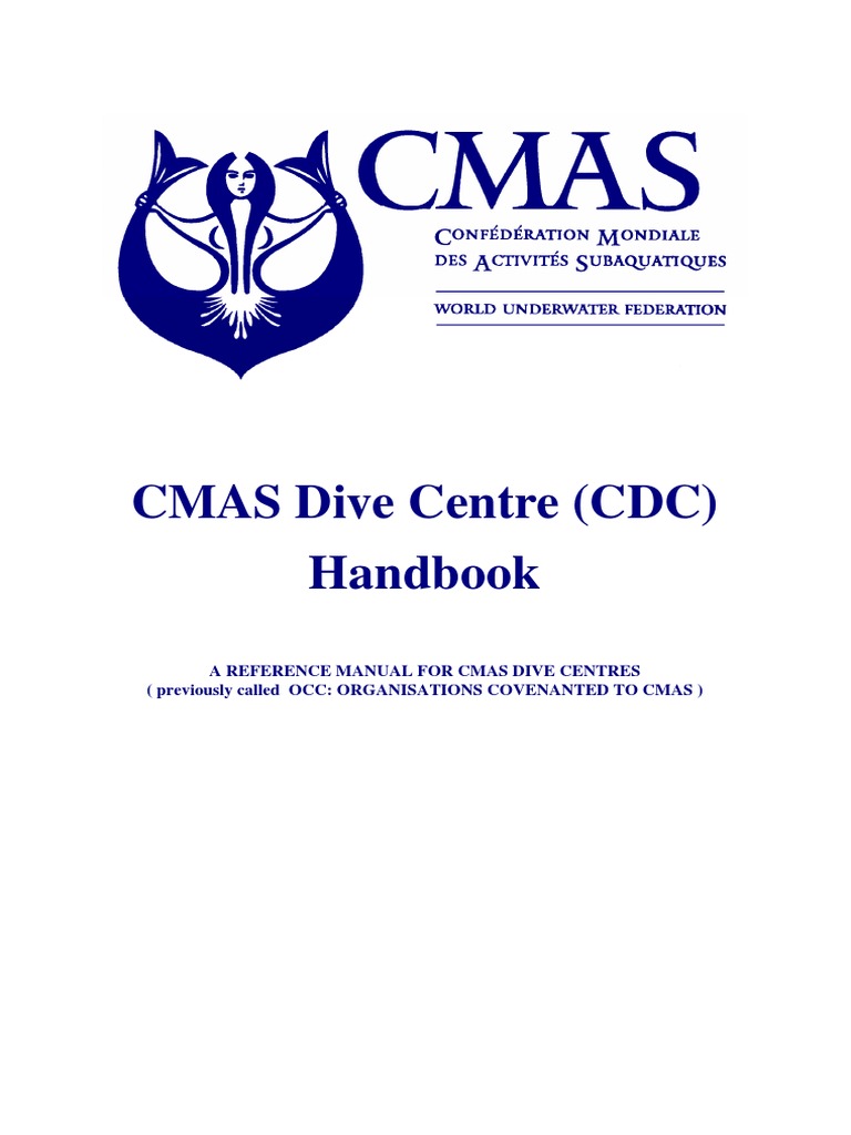 CMAS Dive Centre (CDC) Handbook PDF Scuba Diving Underwater Diving