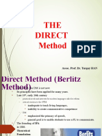 THE Direct Method: Assoc. Prof. Dr. Turgay HAN