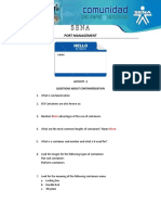 Port Management: Activity 2 Questions About Containerization