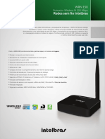 Ficha Tecnica - Roteador Wireless N 150 Mbps WRN 150