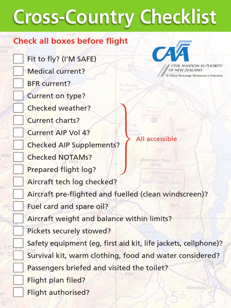 Essential Cross-Country Flight Checklist | PDF | Business