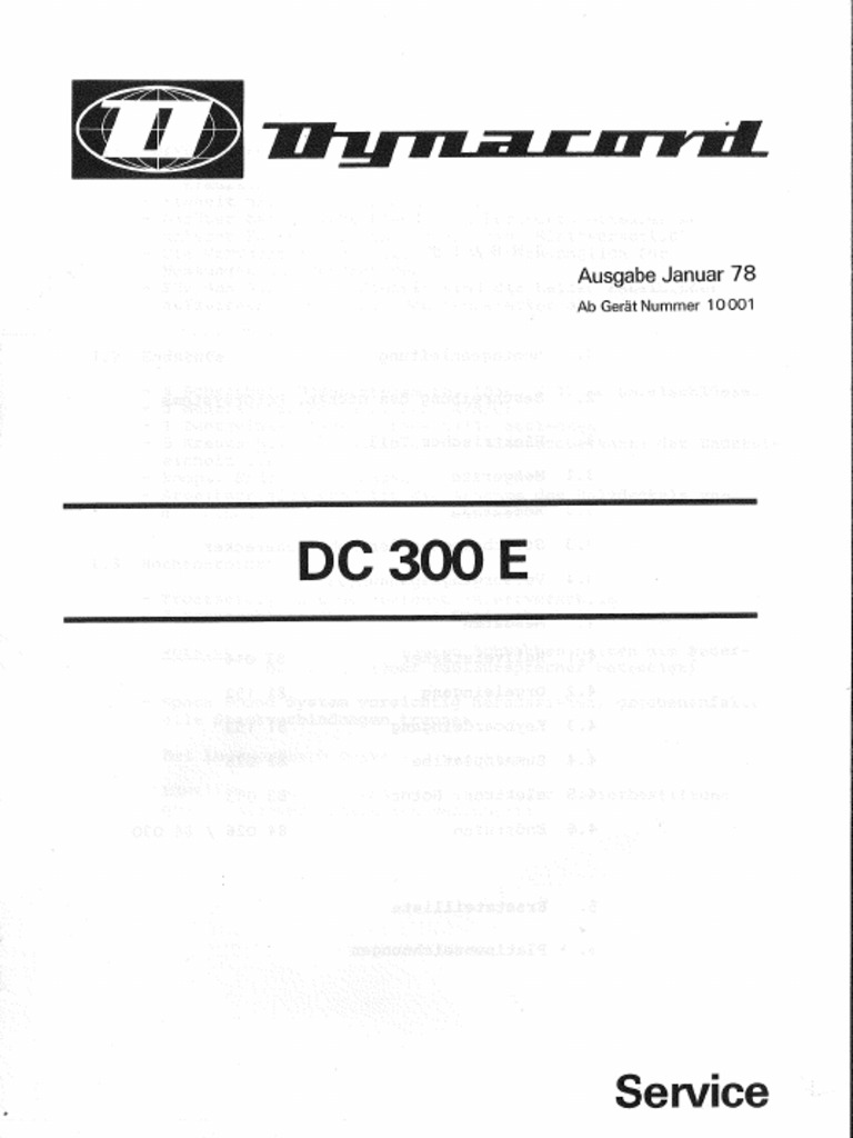 DYNACORD - DC300E ServiceManual | PDF