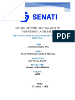 Actividades de desarrollo personal y liderazgo en el bicentenario del Perú