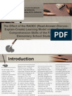SYARIFAH RIDA NURA - The Effect of The RADEC (Read-Answer-Discuss-Explain-Create) Learning Model On The