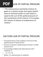 Daltons Law of Partial Pressure