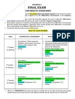 Final Exam: Team Debate Guidelines