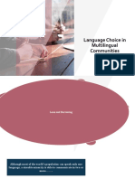Language Choice in Multilingual Communities