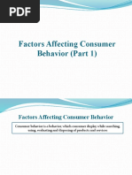 Characteristics Affecting Consumer Behavior