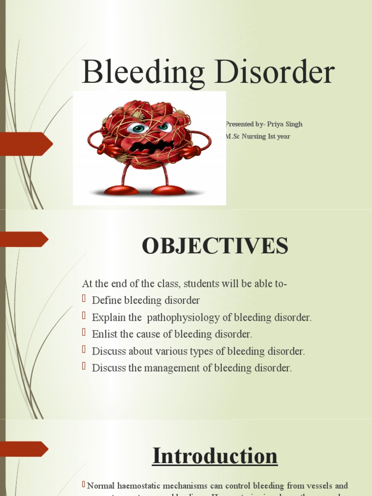 Overview of Bleeding Disorders | PDF | Coagulation | Bleeding