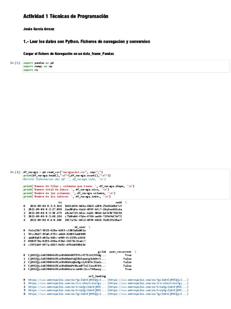 Act1 - 8 - Jupyter Notebook | Descargar gratis PDF | Ciencias de la ...