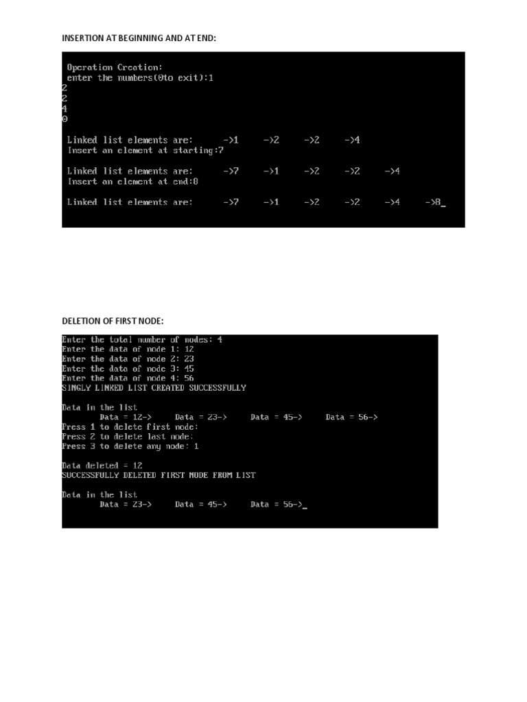 Insertion at Beginning and at End | PDF