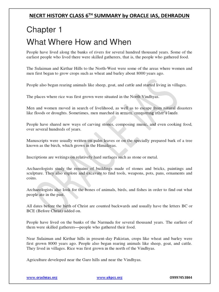 Class 6th History NCERT Summary PDF Ashoka Gautama Buddha