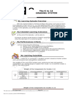 This Study Resource Was: Thekto12 Grading System