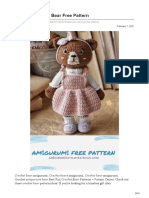 Cute Bear - English - Free Pattern