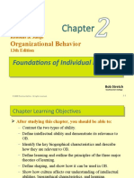 Organizational Behavior: Foundations of Individual Behavior
