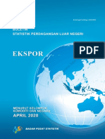 Buletin Statistik Perdagangan Luar Negeri Ekspor Menurut Kelompok Komoditi Dan Negara, April 2020