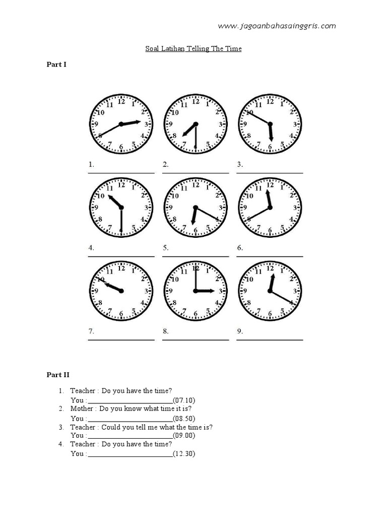 Telling Time Kelas 7 PDF