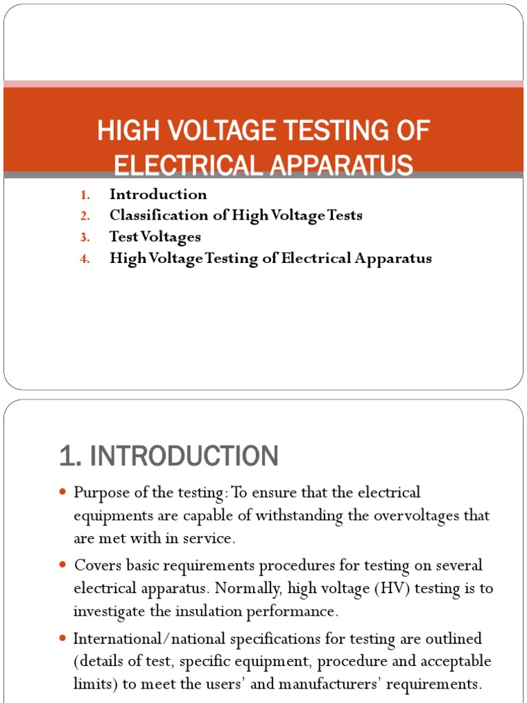 High Voltage Testing of Electrical Apparatus PDF Insulator