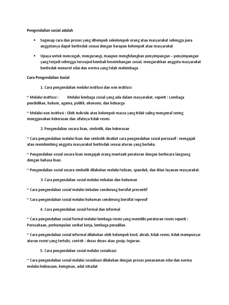 Pengendalian Sosial Pdf