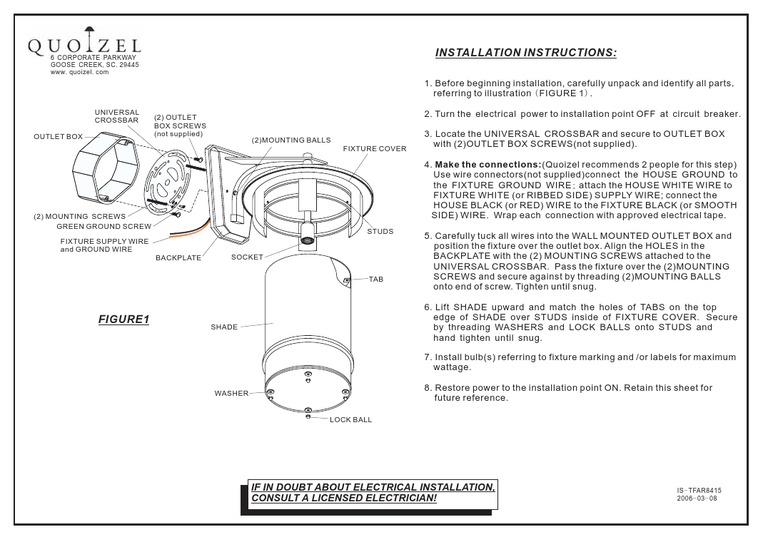 Fixture Installation Instructions Guide | PDF | Electrical Connector ...