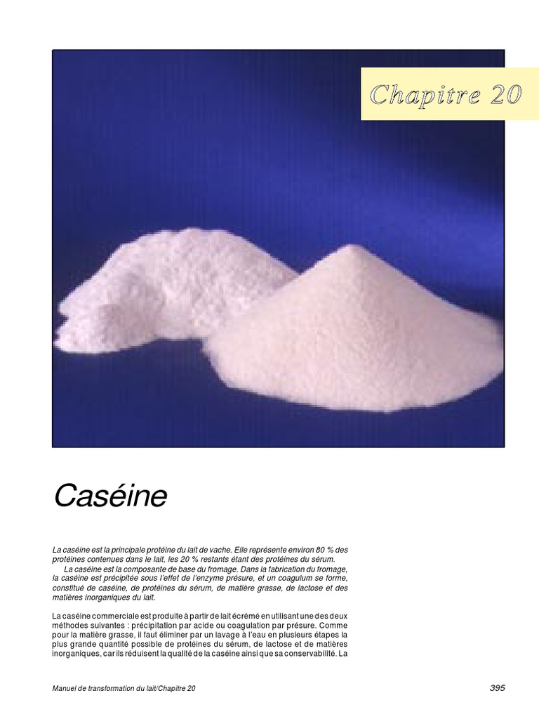 Production de caséine et méthodes | PDF | Sciences physiques | Matériaux